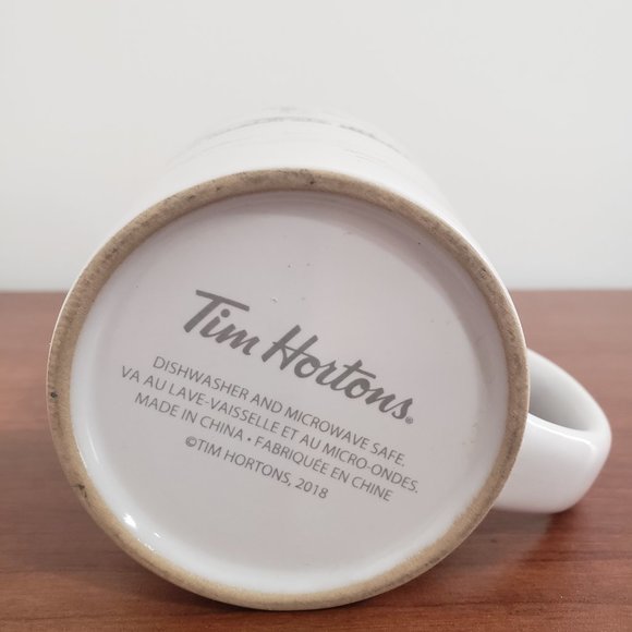 Tim Hortons Mug Coffee Tea Mountain Design River Boat Alpine Design Collectable - Picture 6 of 6